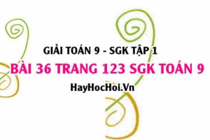 Giải bài 36 trang 123 SGK Toán 9 tập 1
